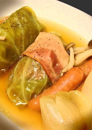あたたかコンソメロールキャベツ-レシピのメイン写真