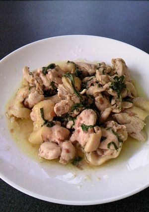 鶏肉の梅しそ炒め♪-レシピのメイン写真