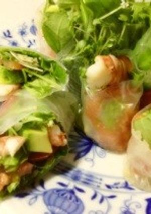 カフェメニュー♪野菜たっぷり生春巻き-レシピのメイン写真