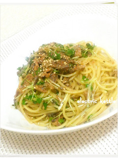 さんまの蒲焼缶とかいわれ大根のパスタ-レシピのメイン写真