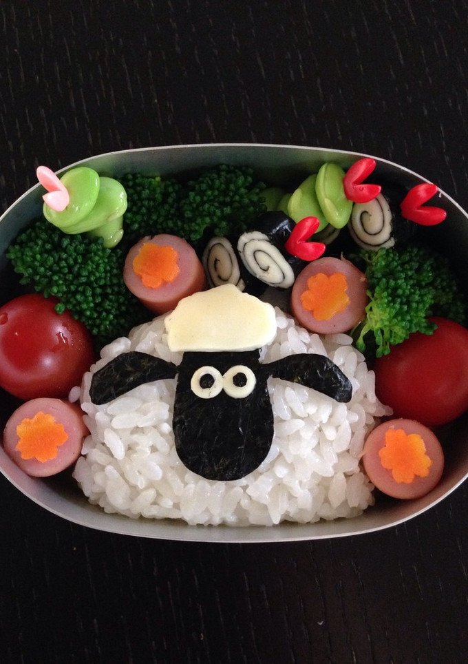 ちょー簡単 ひつじのショーン キャラ弁-レシピのメイン写真