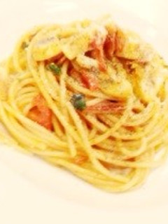 マッシュルームとベーコンとトマトのパスタ-レシピのメイン写真