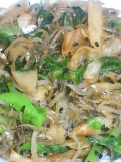 大根の皮とわさび菜-レシピのメイン写真
