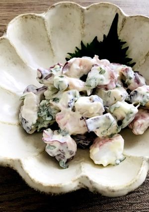 ゆでだこと大葉のわさびマヨあえ-レシピのメイン写真