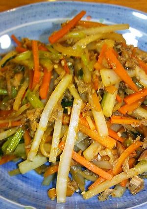 大根の皮とツナの煮炒め-レシピのメイン写真