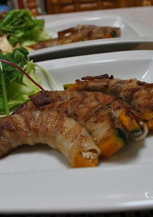 かぼちゃの豚ばら肉巻き巻き-レシピのメイン写真