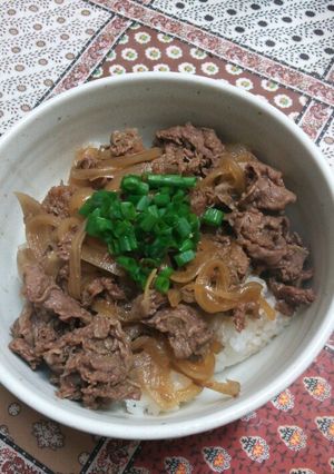 フライパンで簡単ささっと♪牛丼♪-レシピのメイン写真