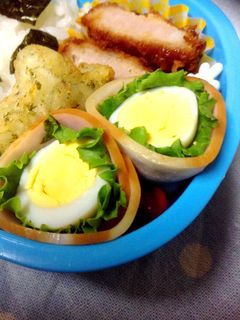 お弁当に☆うずらとハムのくるっと巻き-レシピのメイン写真