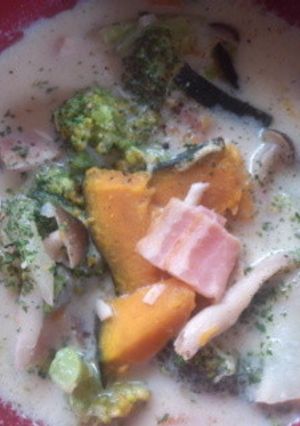 豆乳とベーコンと野菜のクリーミースープ＊-レシピのメイン写真