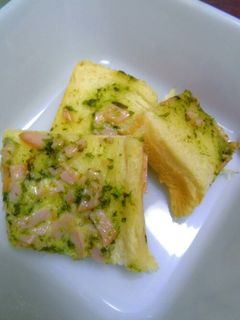 朝食・おやつに!青のりハムマヨトースト-レシピのメイン写真