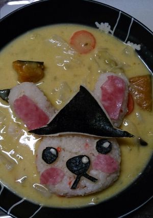 ハロウィンに♪ウサギ魔女デコシチュー☆-レシピのメイン写真