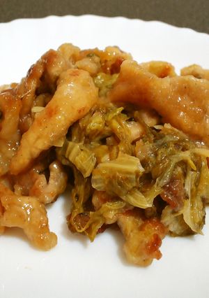 レタスと豚肉の甘酢炒め-レシピのメイン写真