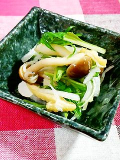 水菜・大根としめじのあっさり酢の物♪-レシピのメイン写真