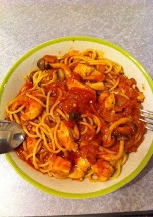 鶏肉のトマトソースパスタ-レシピのメイン写真