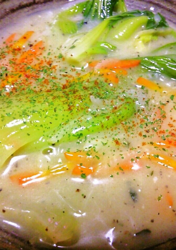 超簡単!! 青梗菜のクリーム煮-レシピのメイン写真