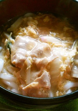 残った野菜であんかけ卵とじうどん-レシピのメイン写真