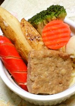 グリルハンバーグ風のココットカマン-レシピのメイン写真