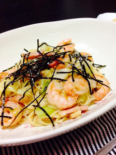 【白だし】海老とアンチョビの和風パスタ-レシピのメイン写真