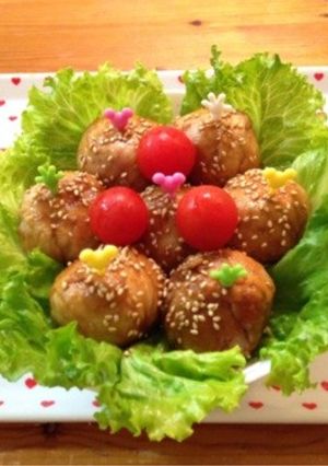 キャンディチーズ入り肉巻きおにぎり☻-レシピのメイン写真