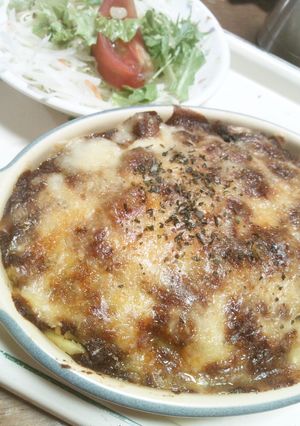 余りカレーで♪カレーうどんグラタン-レシピのメイン写真