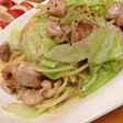 キャベツと鶏肉のペペロンチーノ