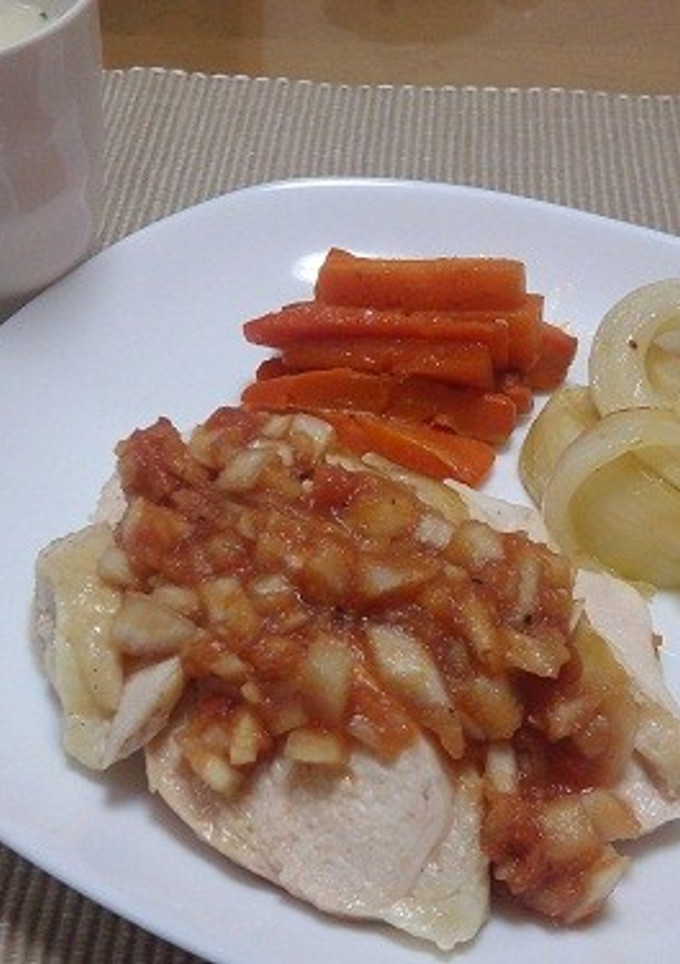 蒸し鶏のサルサソースがけ-レシピのメイン写真