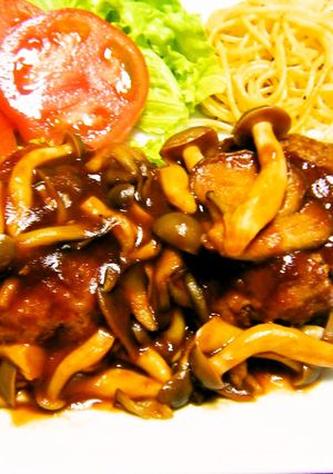 フライパンだけde煮込みハンバーグ♡-レシピのメイン写真