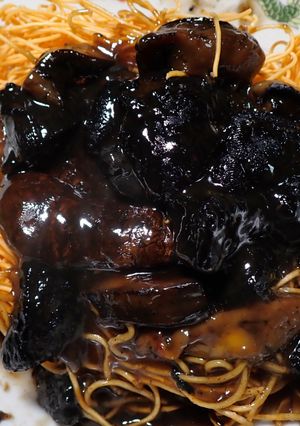 オニイグチ類とミヤマイロガワリの毒々しい皿うどん-レシピのメイン写真