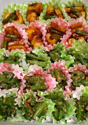お弁当に冷凍自然解凍いんげん胡麻和え-レシピのメイン写真