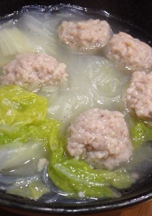 ふわふわ肉団子と白菜のスープ-レシピのメイン写真