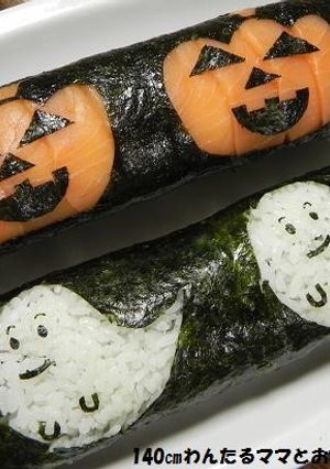 かぼちゃお化け★ハロウィンデコ巻き寿司-レシピのメイン写真