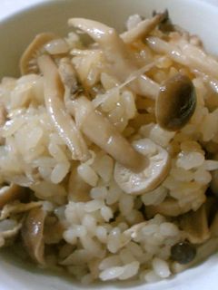 深い旨味!しめじと鶏肉の炊き込みご飯-レシピのメイン写真