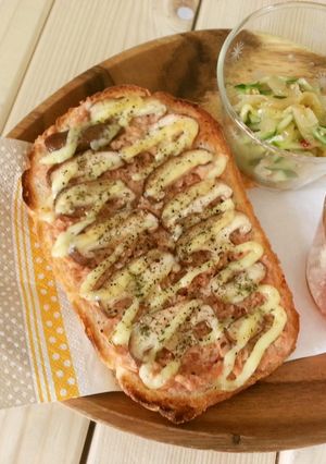 *ツナと椎茸マヨトースト*-レシピのメイン写真