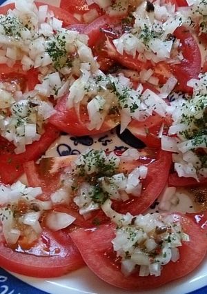 ５分で簡単！しゃきしゃきオニオン＆トマト-レシピのメイン写真