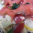 スモークサーモンのクリームパスタ