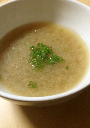蓮根のすりおろし味噌汁-レシピのメイン写真