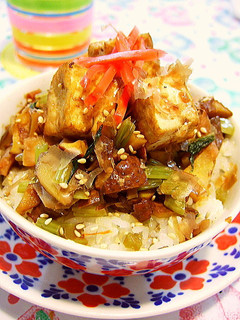 簡単!あまり野菜と揚げ丼ぶり♥-レシピのメイン写真