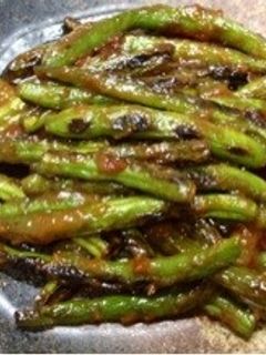 インゲンの味噌炒め、おつまみ、お弁当に!-レシピのメイン写真