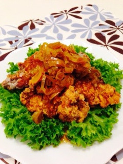 ヒラヒラ豚肉の唐揚げ*油淋鶏のたれで*-レシピのメイン写真
