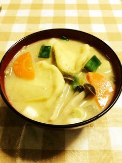 故郷の味♪我が家の具沢山だご汁(味噌汁)-レシピのメイン写真