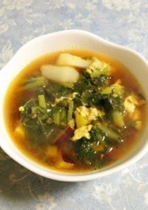 大根の葉とさつまいものミソスープ-レシピのメイン写真