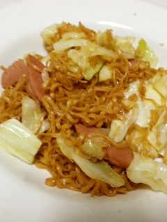 チキンラーメンDE焼きそば-レシピのメイン写真