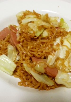 チキンラーメンDE焼きそば-レシピのメイン写真