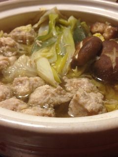 鶏挽肉団子の簡単鍋-レシピのメイン写真