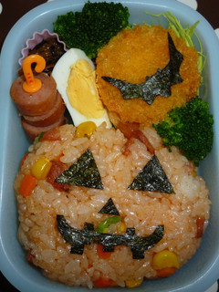 簡単☆チキンライスでハロウィン弁当♪-レシピのメイン写真