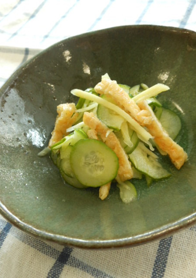 きゅうりと揚げの酢の物-レシピのメイン写真