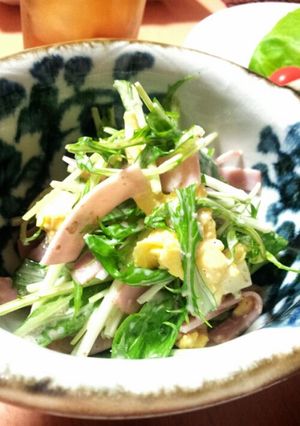 もう一品♪水菜のごまマヨサラダ～-レシピのメイン写真