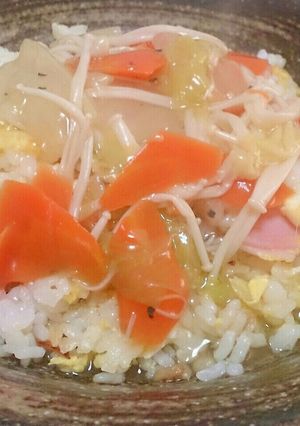 コンソメスープで餡かけガーリックライス-レシピのメイン写真