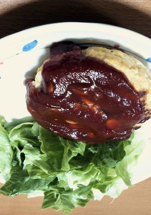 鳥とカボチャのあっさりハンバーグ-レシピのメイン写真