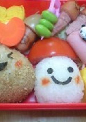 秋だ♪簡単きのこちゃん栗ちゃんのキャラ弁-レシピのメイン写真